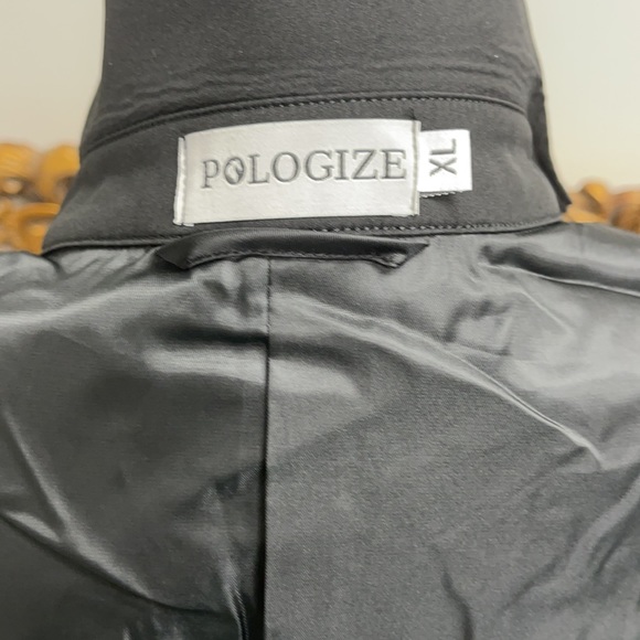 Pologize Black Trench Coat Men Size XL - Picture 7 of 10